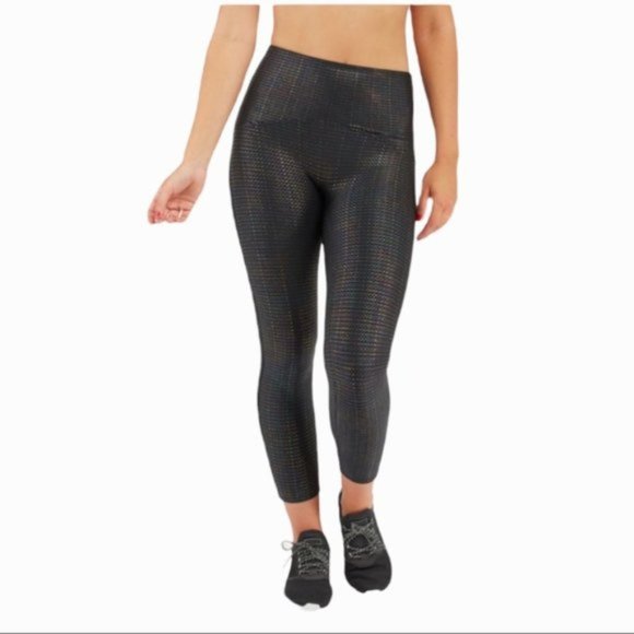Spanx Booty Boost 7/8 Active Leggings in Very Black Multi - Picture 2 of 8